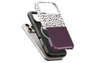 Geo Dots (Black Cherry) magnetic case showing built-in magnetic ring compatible with MagSafe charging