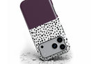 Front view of Geo Dots (Black Cherry) magnetic tough case showing geometric dots print design