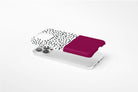 Geo Dots (Burgundy) Slim phone case showing lightweight case profile
