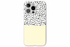 Front view of Geo Dots (Butter Yellow) case showing geometric dots print design