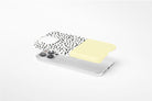 Side view of Geo Dots (Butter Yellow) case showing an example of slim case