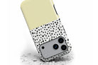 Front view of Geo Dots (Butter Yellow) magnetic tough case showing geometric dots print design