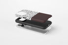 Geo Dots (Espresso) Tough phone case showing protective case profile