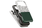 Geo Dots (Green) magnetic case showing built-in magnetic ring compatible with MagSafe charging