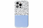 Front view of Geo Dots (Light Blue) case showing geometric dots print design