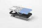 Side view of Geo Dots (Light Blue) case showing geometric dots print design