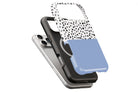 Geo Dots (Light Blue) magnetic case showing built-in magnetic ring compatible with MagSafe charging