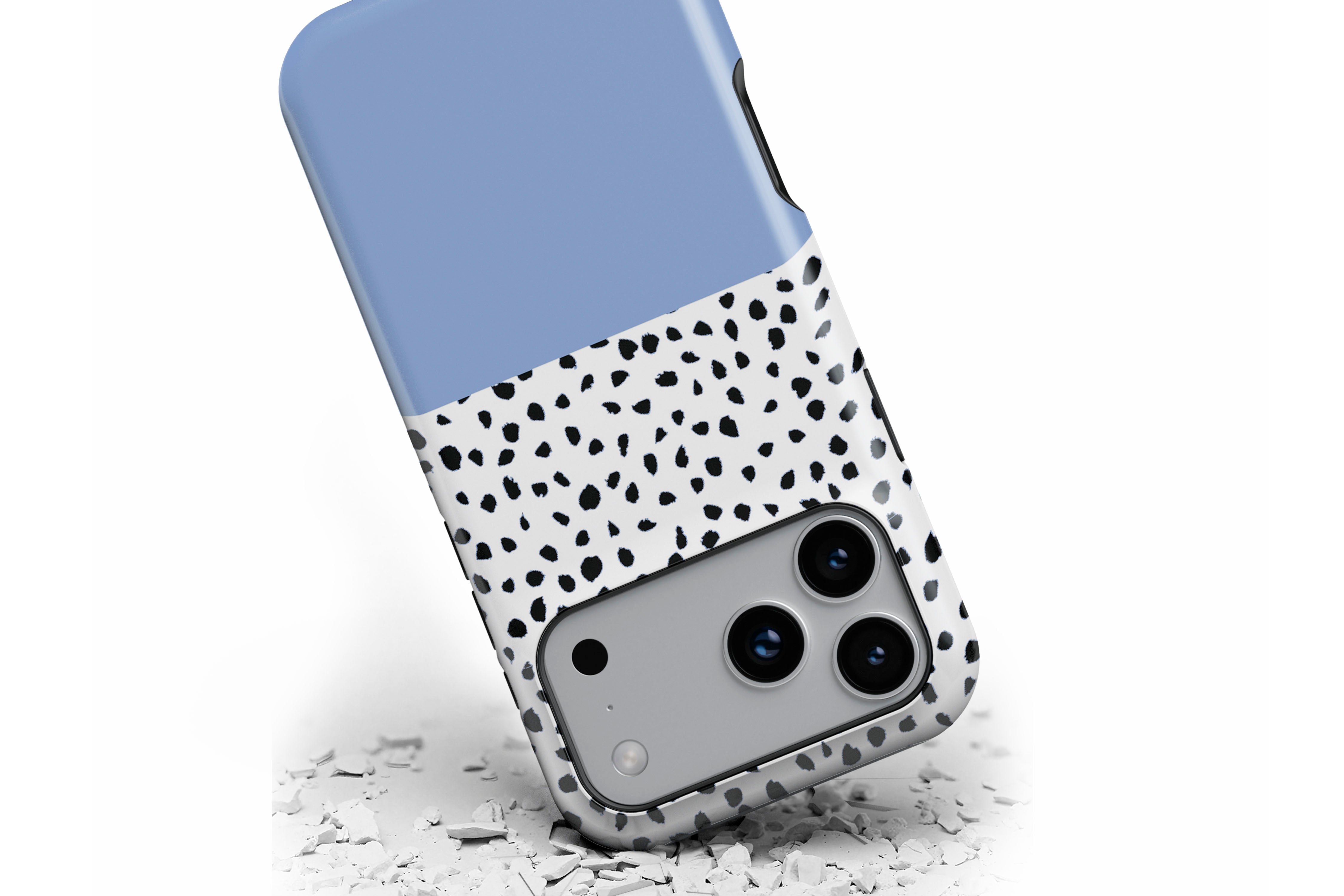 Front view of Geo Dots (Light Blue) magnetic tough case showing geometric dots print design