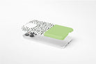 Side view of Geo Dots (Matcha) case showing an example of slim case