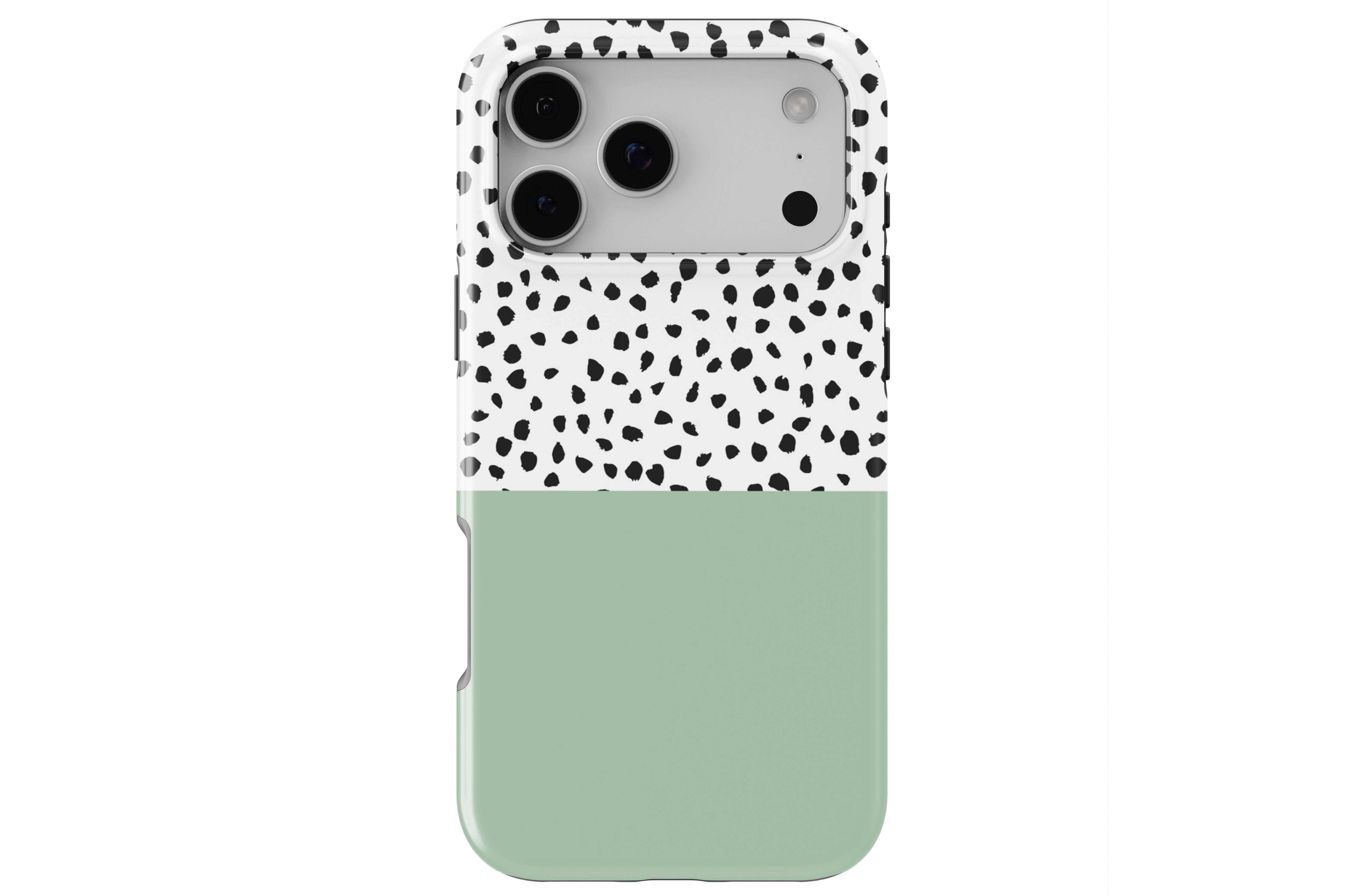 Geometric Dots Green magnetic tough case for iPhone