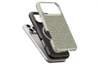 Green Dots magnetic case showing built-in magnetic ring compatible with MagSafe charging