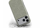 Front view of Green Dots magnetic tough case showing dotty design