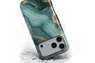 Front view of Green Marble magnetic tough case showing marble print design