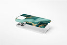 Side view of Green Marble case showing  an example of slim case
