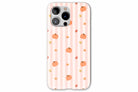 Front view of Hey There Pumpkin case showing pumpkin stripe print design