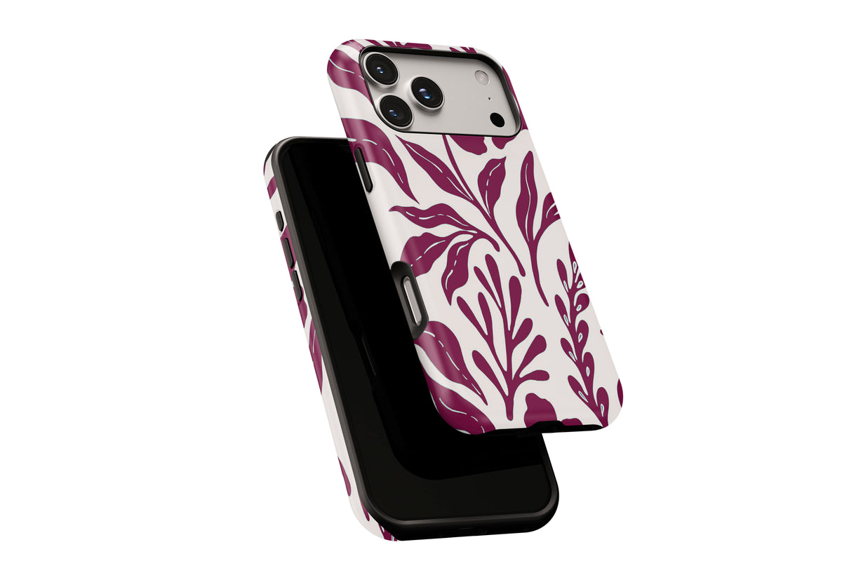 Matisse (Burgundy) Tough phone case compatible with selected iPhone models