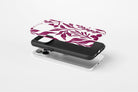 Matisse (Burgundy) Tough phone case showing protective case profile