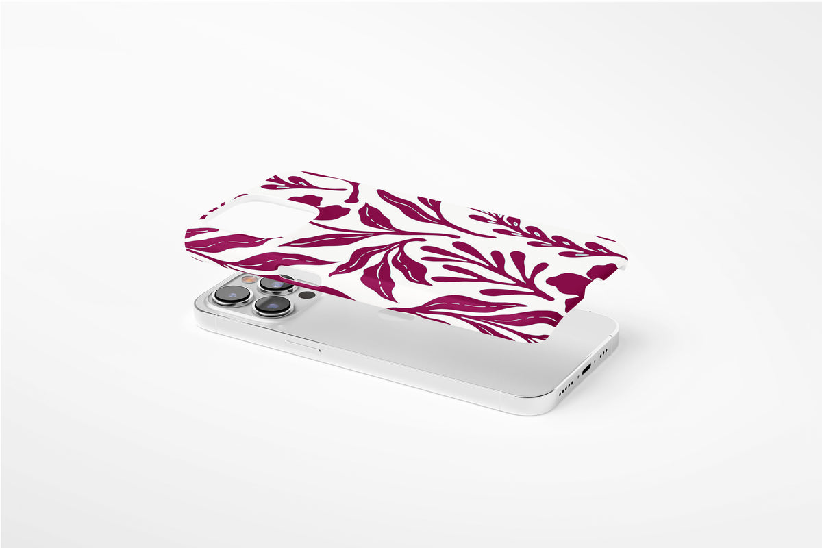Matisse (Burgundy) Slim phone case showing lightweight case profile