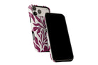 Side view of Matisse (Burgundy) phone case showing button cut-outs