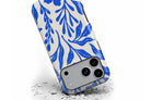 Front view of Matisse Cobalt magnetic tough case showing floral design