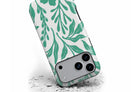 Front view of Matisse Green magnetic tough case showing floral design