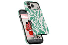 Side view of Matisse Green magnetic tough case showing button cut-outs