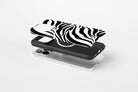 Side view of Mono Zebra case showing animal print design