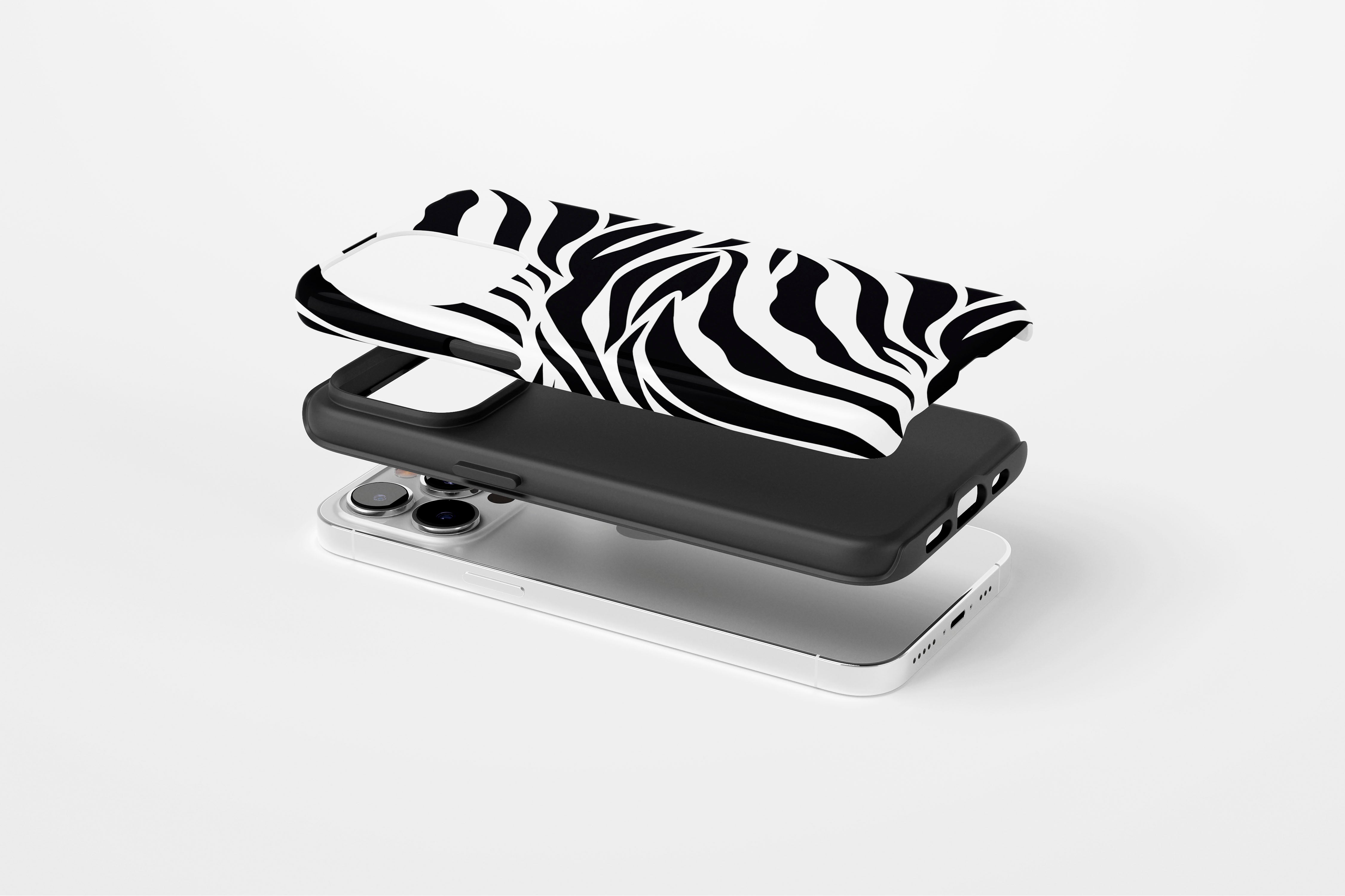 Side view of Mono Zebra case showing an example of tough case