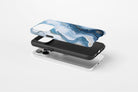 Side view of Opulent Blue case showing  an example of tough case