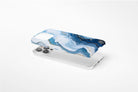 Side view of Opulent Blue case showing  an example of slim case