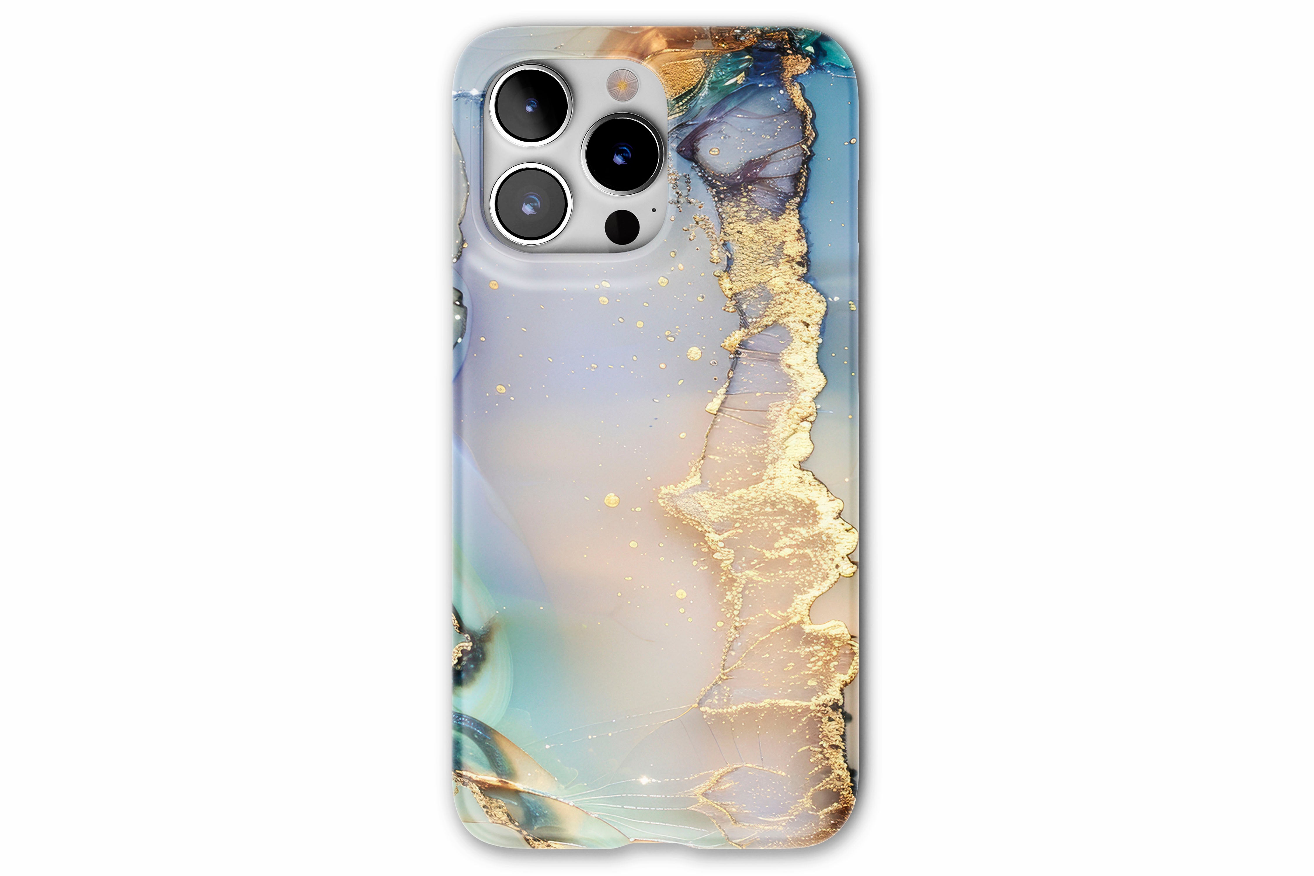 Front view of Opulent Marble case showing marble print design