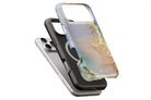 Opulent Marble magnetic case showing built-in magnetic ring compatible with MagSafe charging
