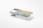 Side view of Opulent Marble case showing  an example of slim case
