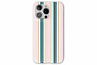 Front view of Palm Springs case showing multi stripe print design