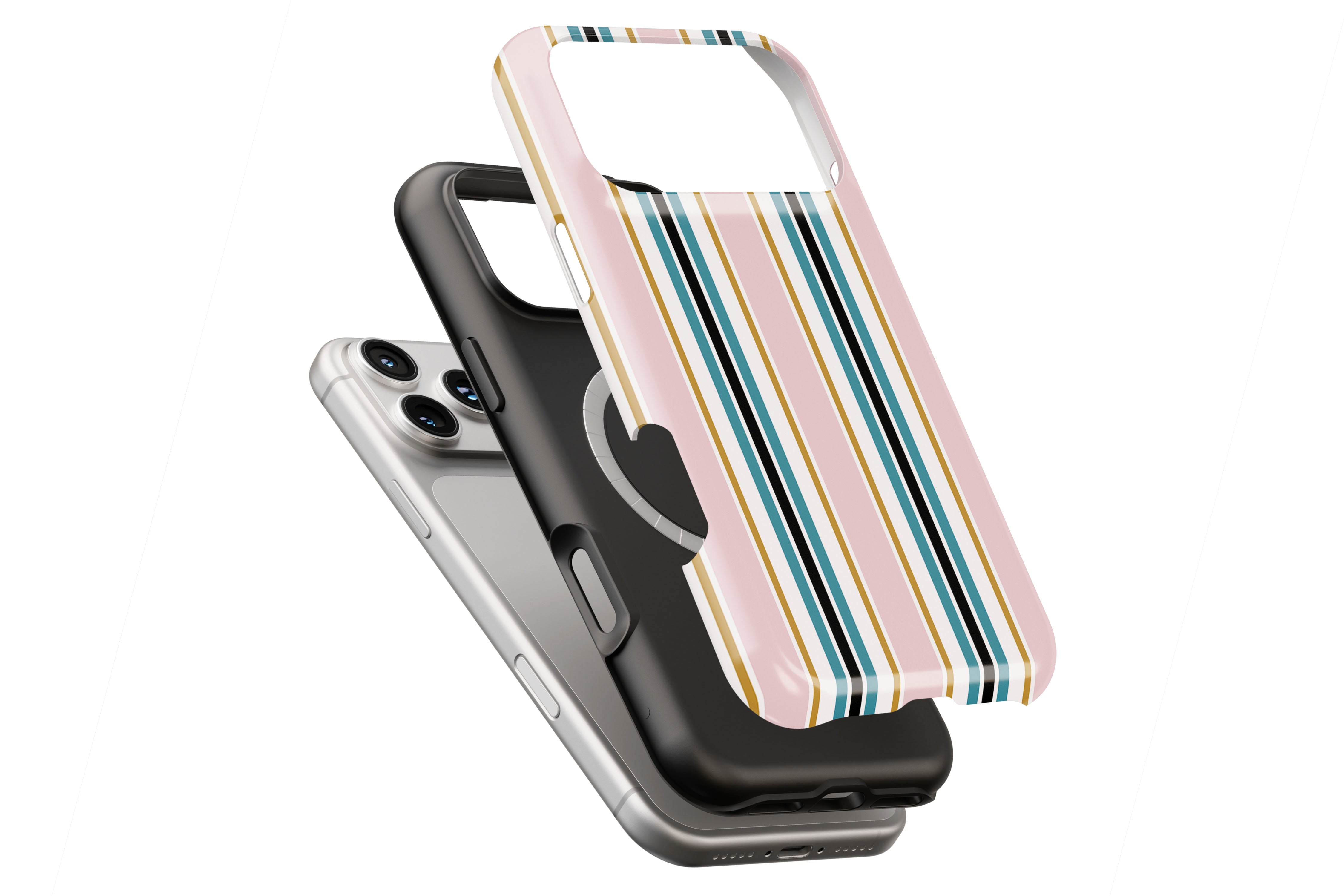 Palm Springs magnetic case showing built-in magnetic ring compatible with MagSafe charging