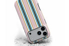Front view of Palm Springs magnetic tough case showing multi stripe print design