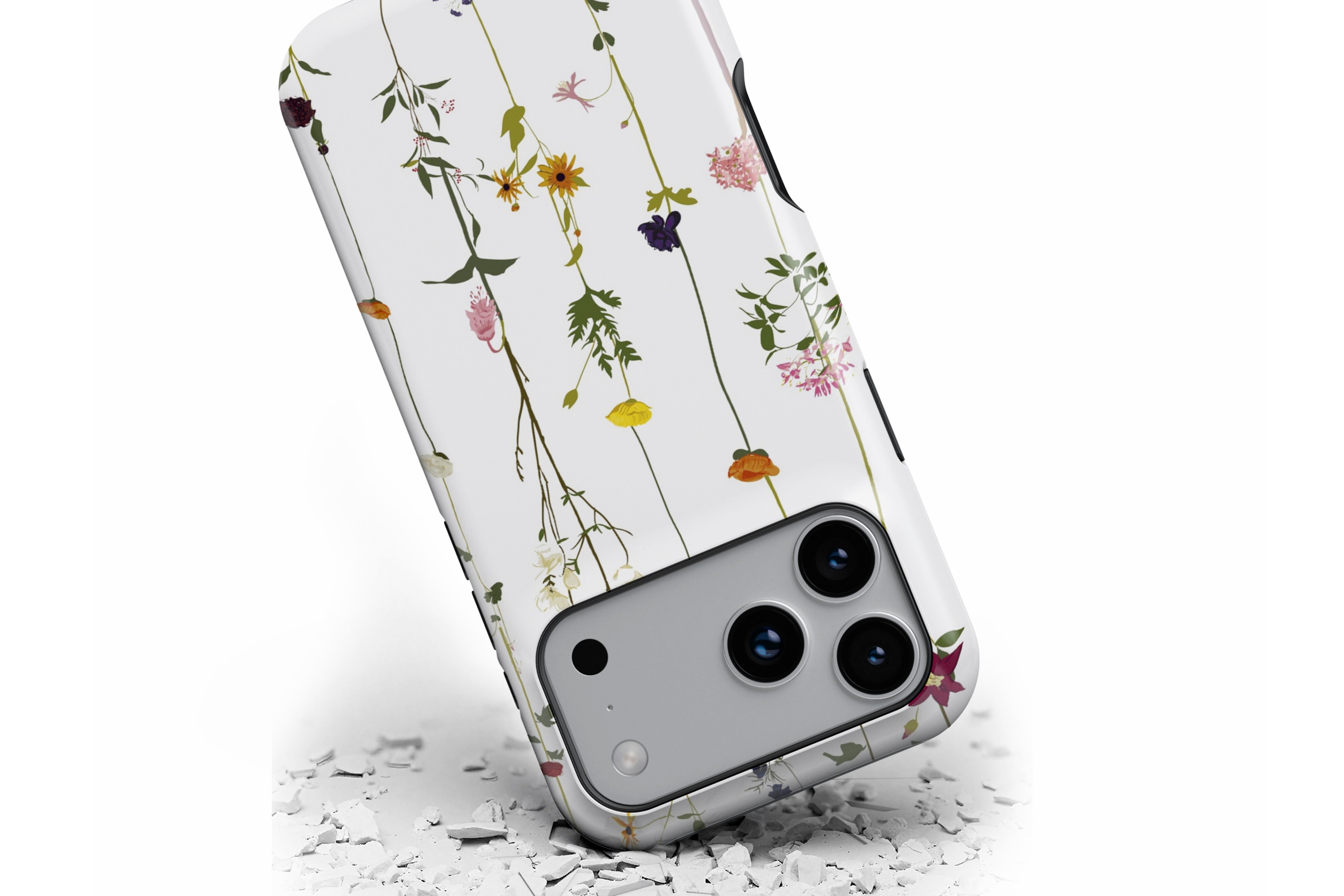 Front view of Flower Print magnetic tough case showing floral design