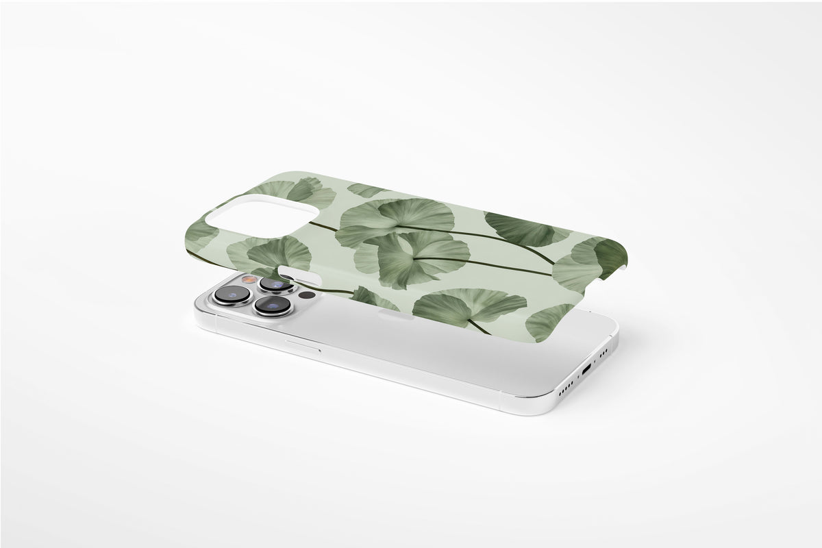 Sage Botanica Slim phone case showing lightweight case profile