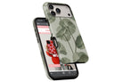 Side view of Sage Botanica MagTough phone case showing button cut-outs