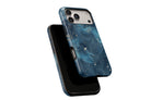 Side view of Starry Night phone case showing button cut-outs