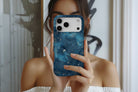 Lifestyle image of Starry Night magnetic tough case showing multi star design