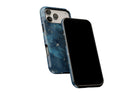 Side view of Starry Night phone case showing button cut-outs