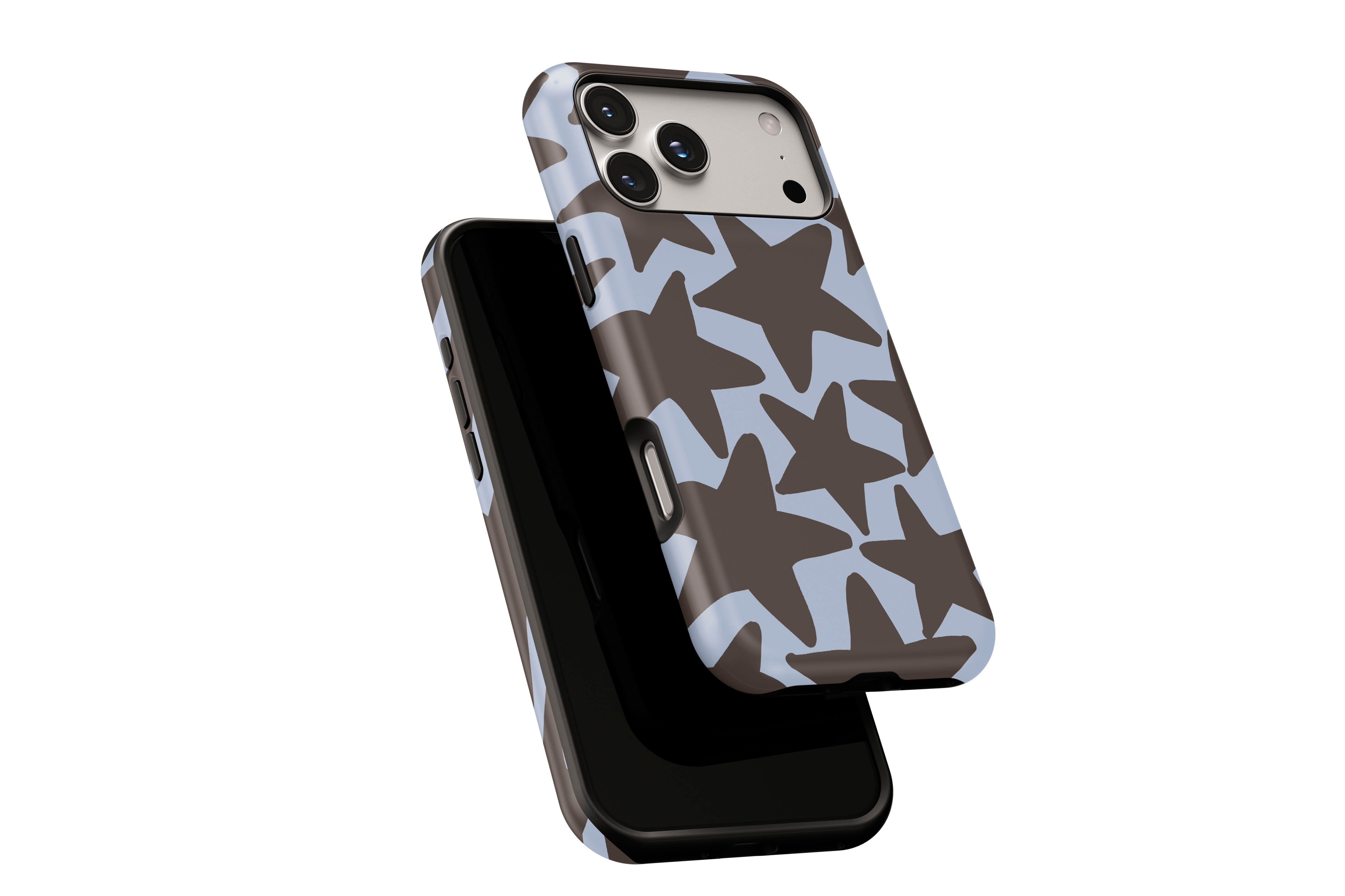 Stars (Chocolate) magnetic case showing built-in magnetic ring compatible with MagSafe charging