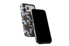 Side view of Stars (Chocolate) phone case showing button cut-outs
