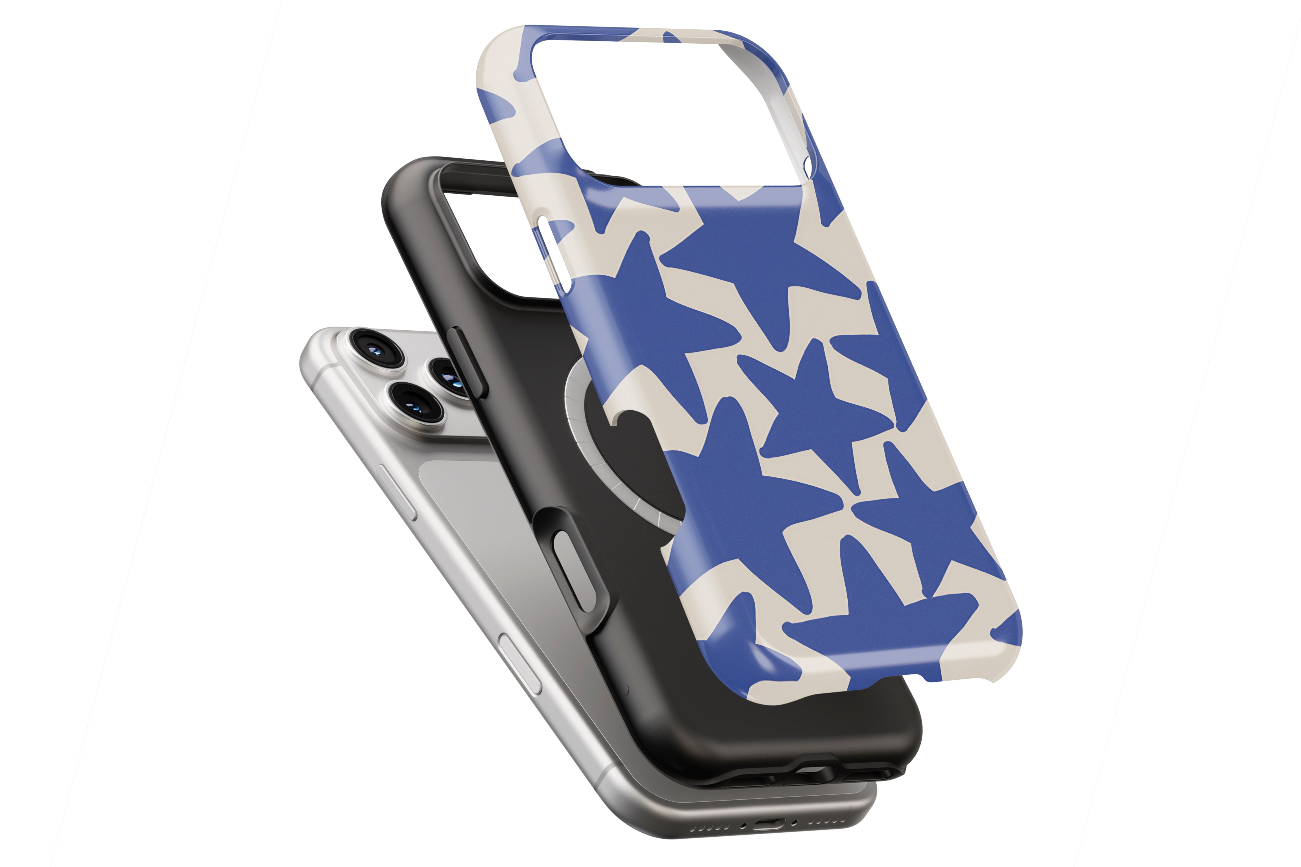 Stars Cobalt magnetic case showing built-in magnetic ring compatible with MagSafe charging