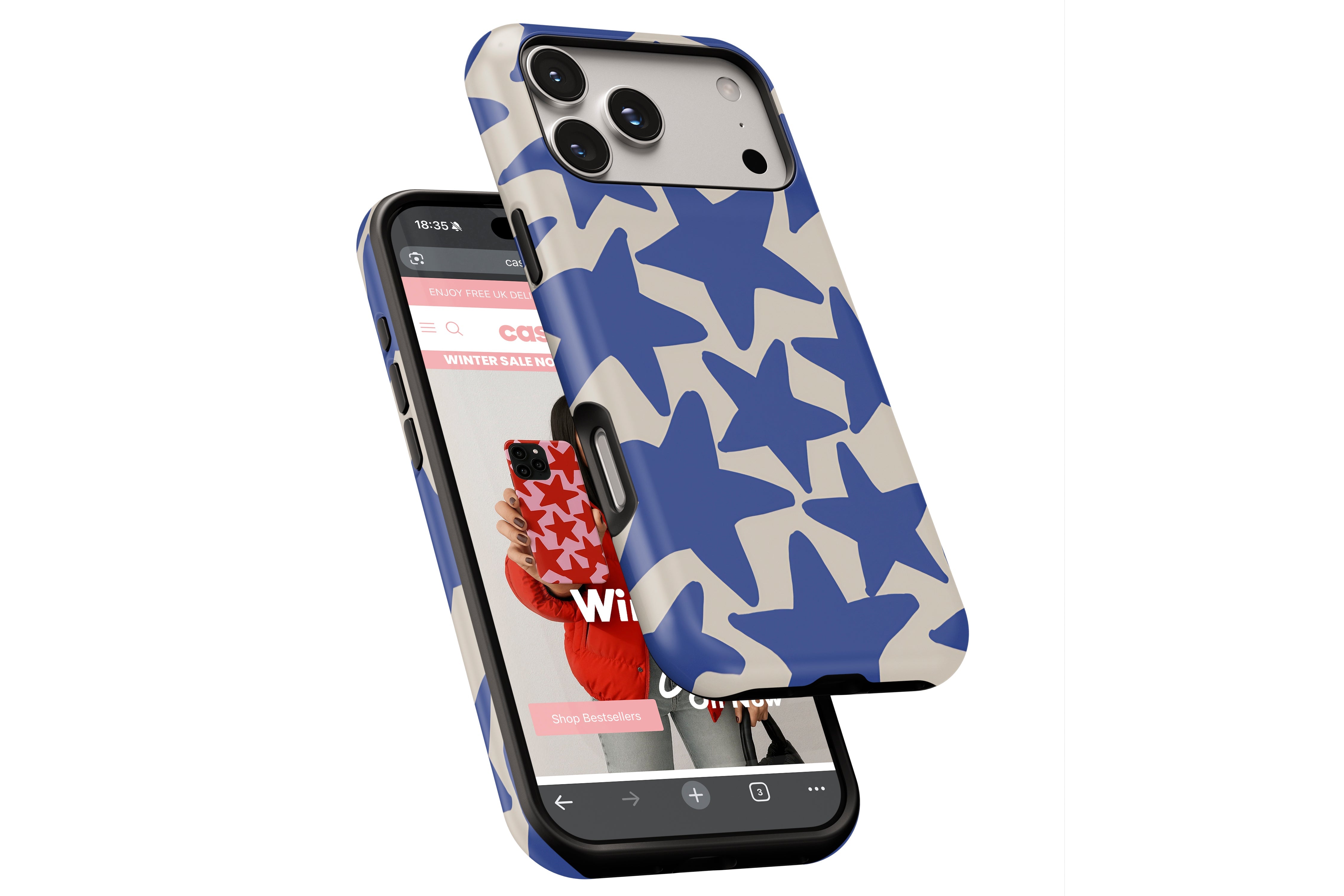 Side view of Stars Cobalt magnetic tough case showing button cut-outs