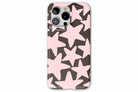 Front view of Stars (Pink) case showing star print design
