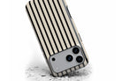 Front view of Stripes Black magnetic tough case showing stripes design