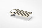 Side view of Stripes Black case showing  an example of slim case