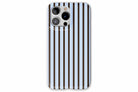 Front view of Stripes (Blue Mocha) case showing stripe print design
